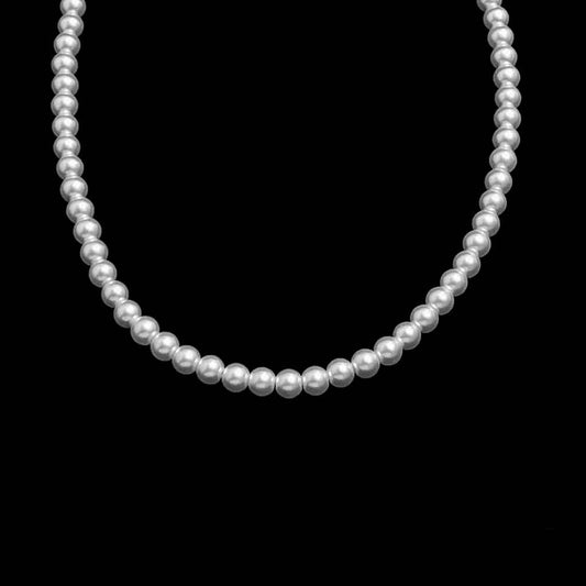 Pearl Chain Herren, Perlenhalskette 6mm breite
