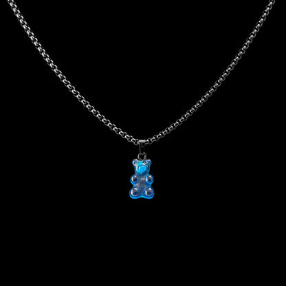 Basic Chain mit Ocean Blue Bear Pendant