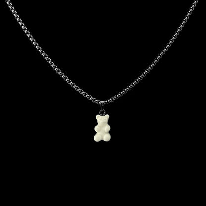 Basic Chain mit weißem Bear Pendant