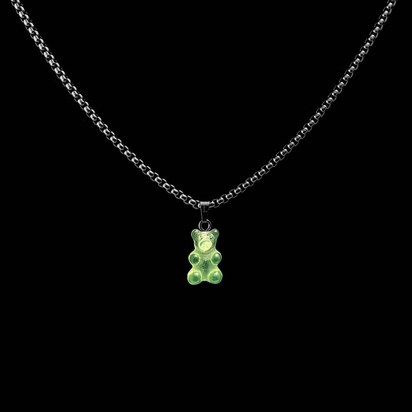 Basic Chain mit light Green Bear Pendant