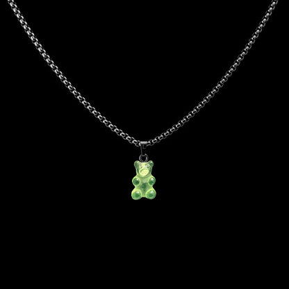 Basic Chain mit light Green Bear Pendant