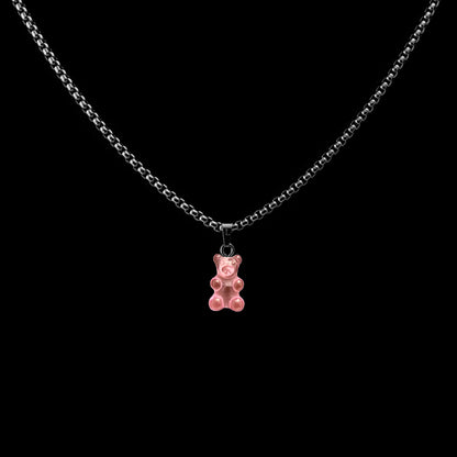 Basic Chain mit light Pink Bear Pendant